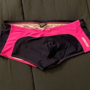 AussieBum Pink/Navy Swim Briefs (Small)